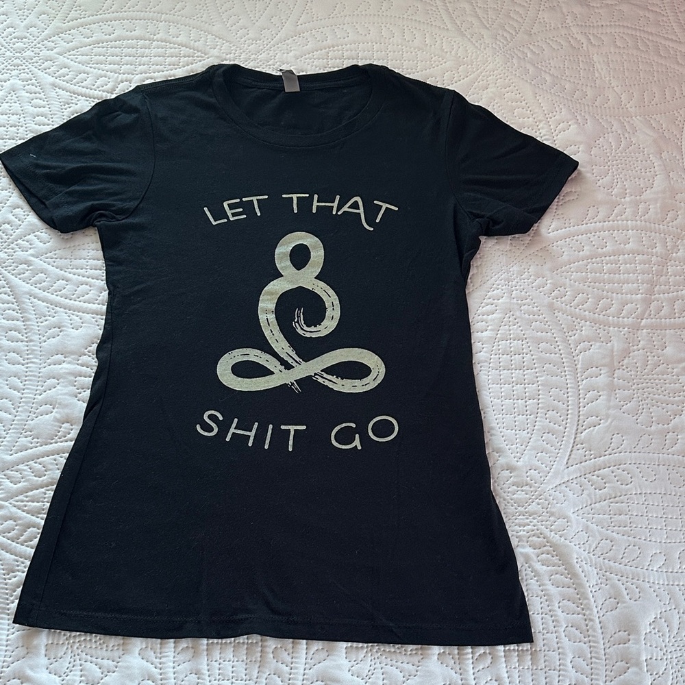 Next Level Apparel Black Tee with White Graphic